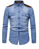 chemise americaine bleu clair