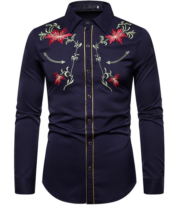 chemise western avec broderies