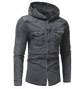 chemise grise americaine a capuche