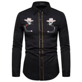 chemise tete de mort noire country