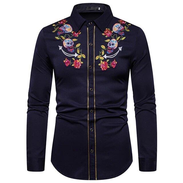 chemise tete de mort western
