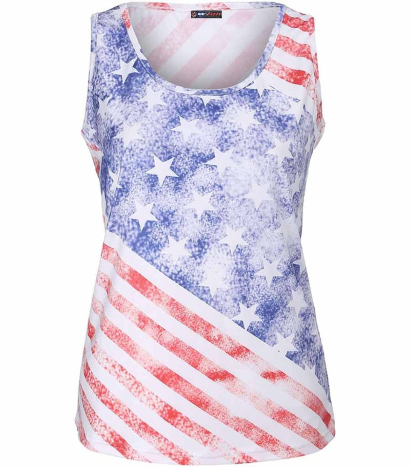 débardeur drapeau USA femme
