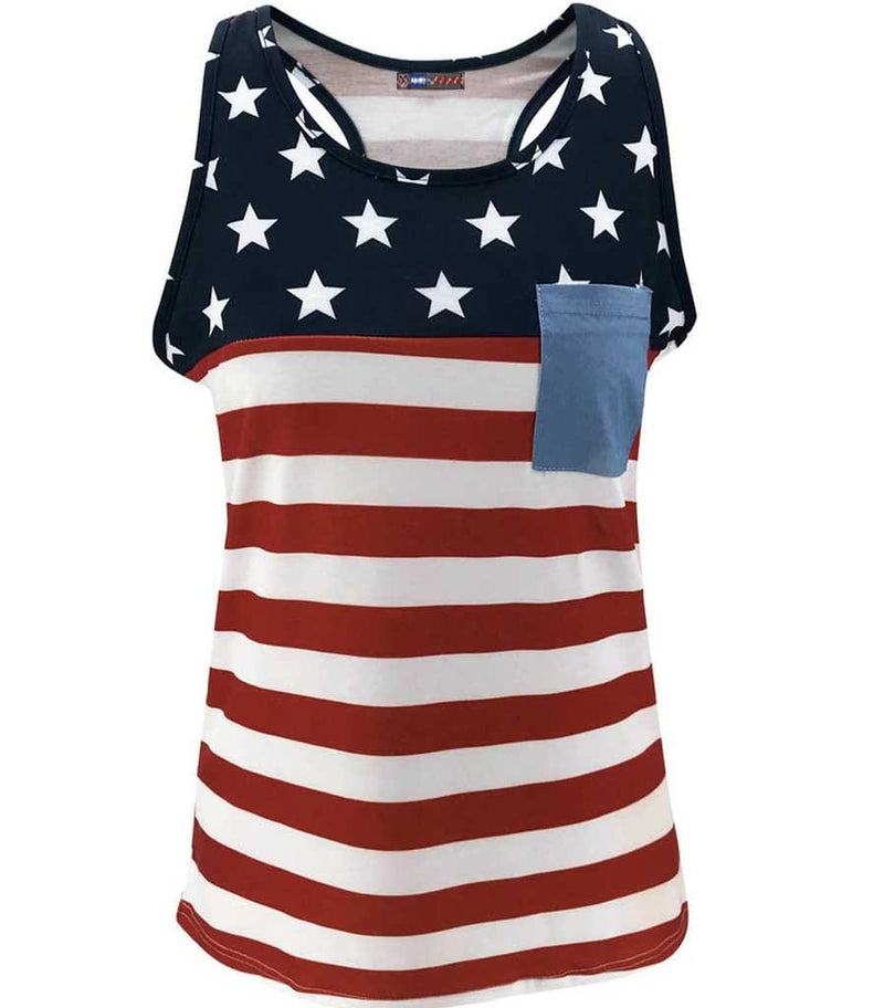 debardeur femme drapeau etats unis