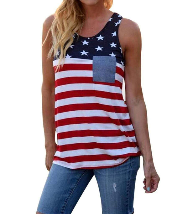 débardeur femme étendard USA