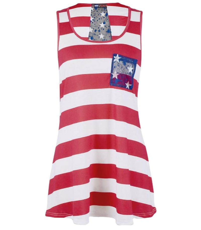 debardeur femme motif americain