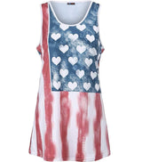 debardeur femme motif drapeau us