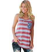 debardeur femme motif pavillon usa