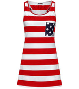 debardeur imprime americain femme