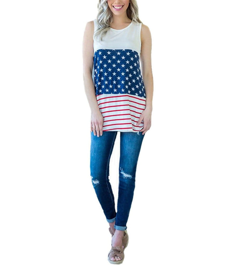 debardeur style imprime etats unis