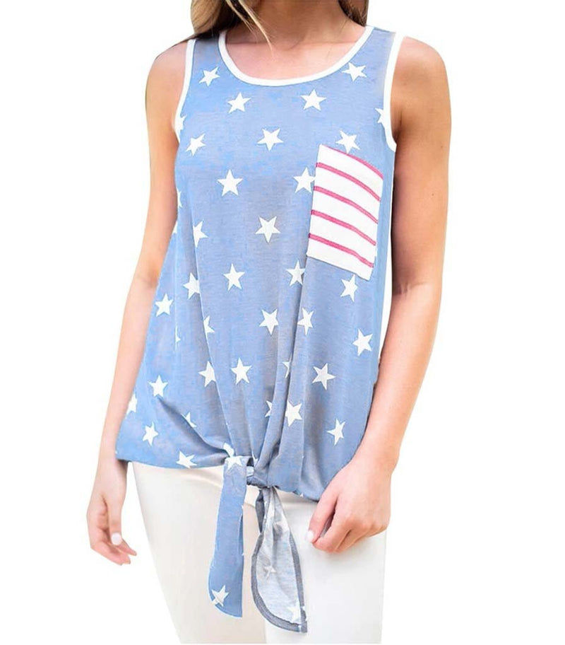 debardeur usa avec noeud