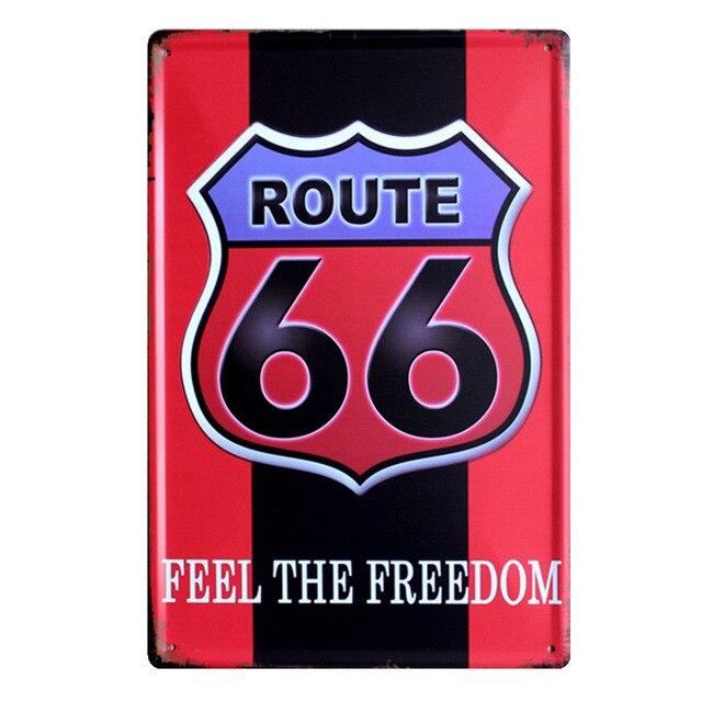deco noire rouge feel the freedom route 66
