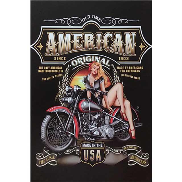 decoration murale pin up sur moto made in usa