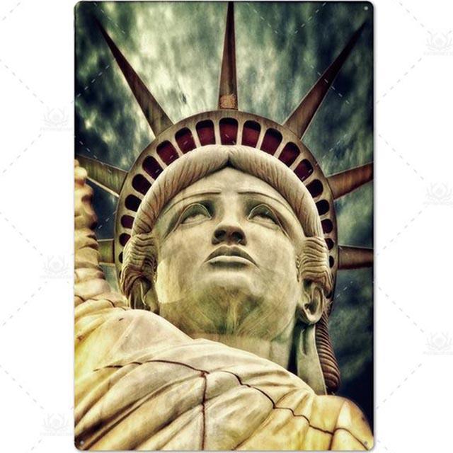 decoration tete statue liberte 
