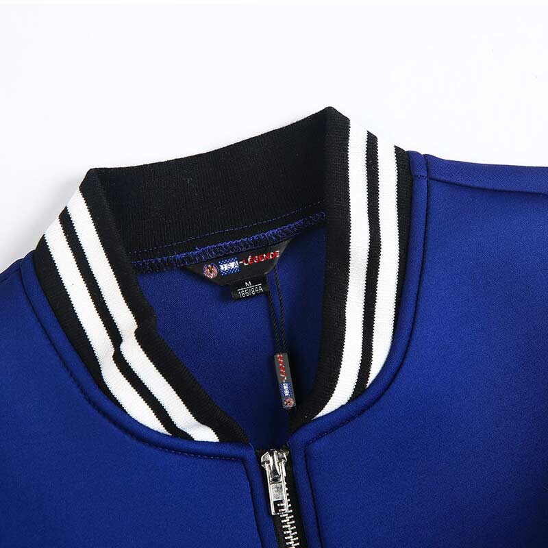 detail col blouson universitaire fille