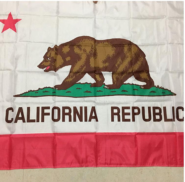 detail grand drapeau californie