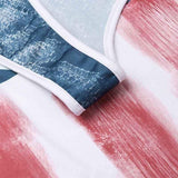 details tissu motif usa
