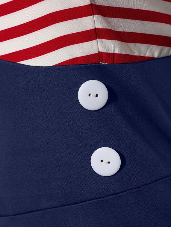 details tissu robe americaine