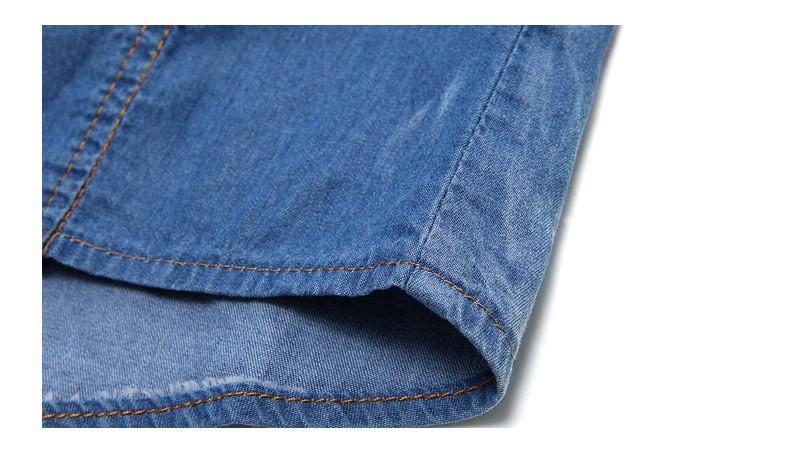 details bas chemise en jean
