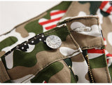 details bouton jean drapeau us
