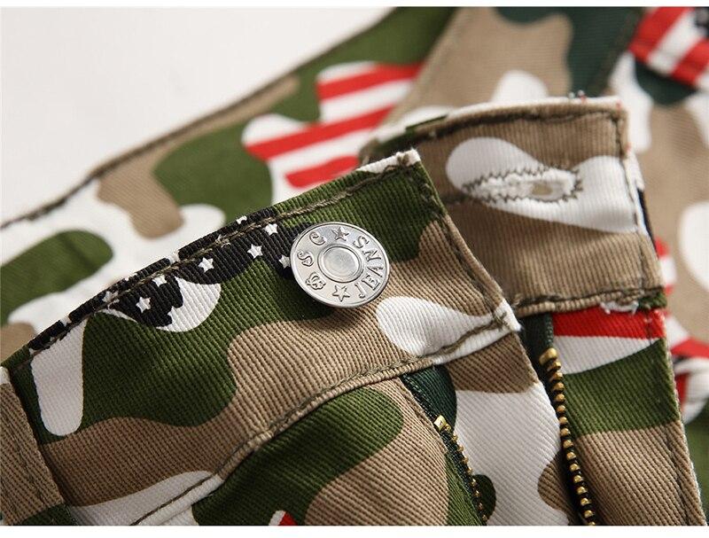 details bouton jean drapeau us