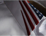 details col chemise drapeau americain