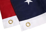 details deux oeillets en laitons drapeau us