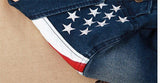 details imprime veste drapeau americain