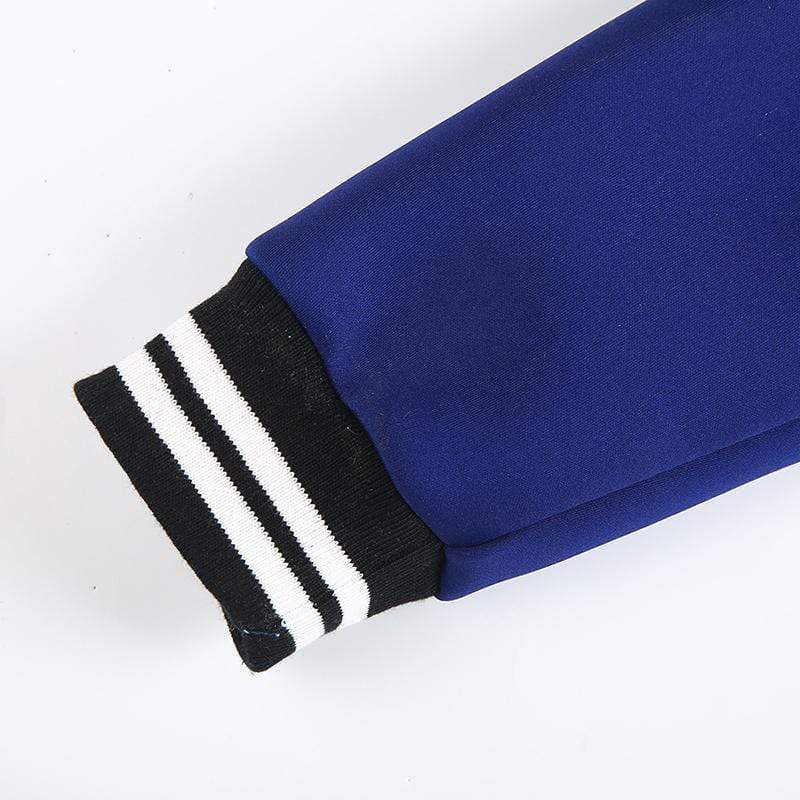 details manche en cote blouson college us fille