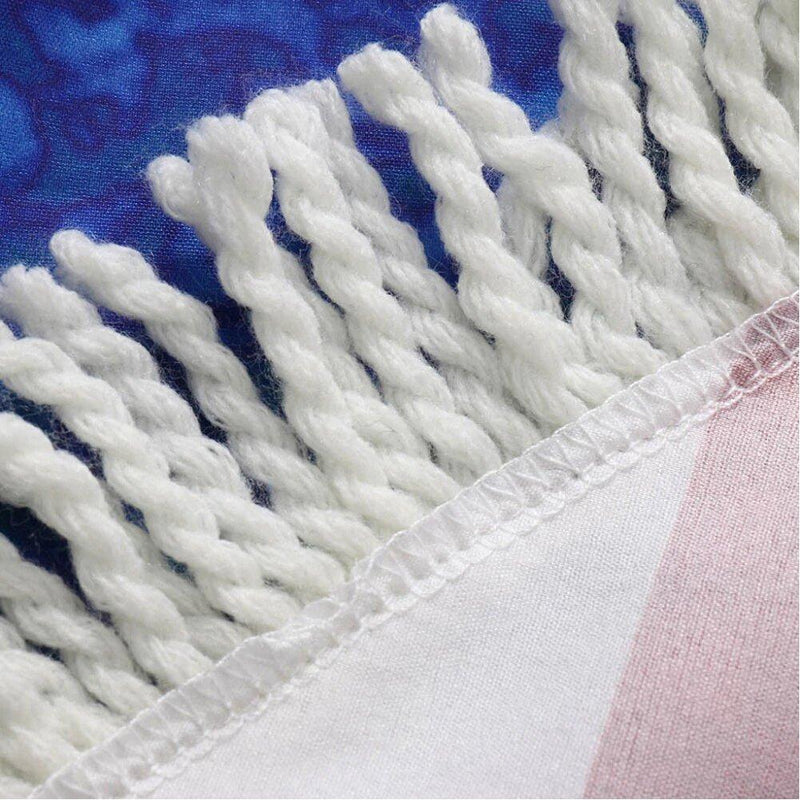 details matiere coton tapis sport drapeau usa