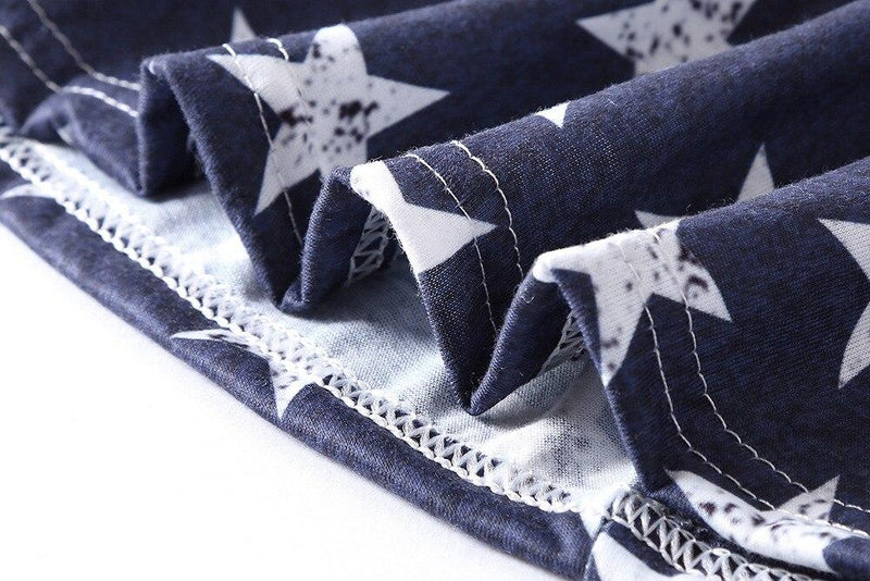details tissu bas top drapeau us femme