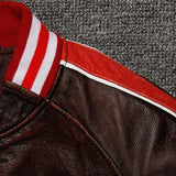 details epaule blouson cuir aviateur