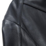 details epaule blouson cuir veritable
