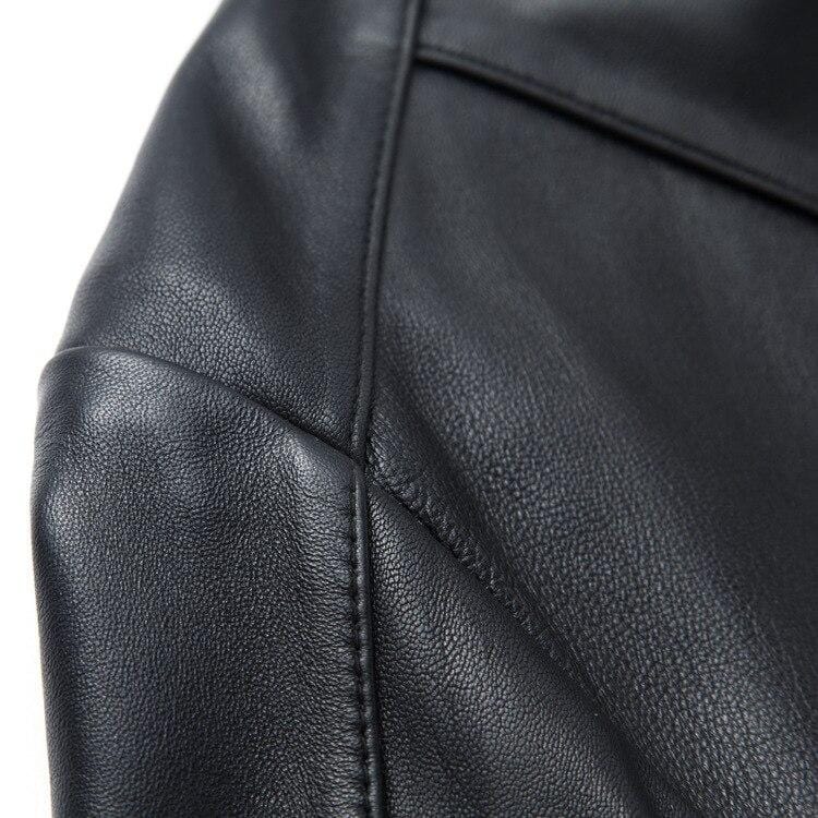 details epaule blouson cuir veritable
