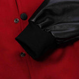 details manche blouson letterman usa