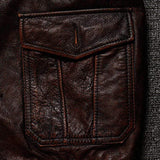 details poche veste cuir etats unis