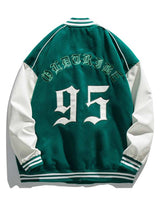 dos blouson college américain vert