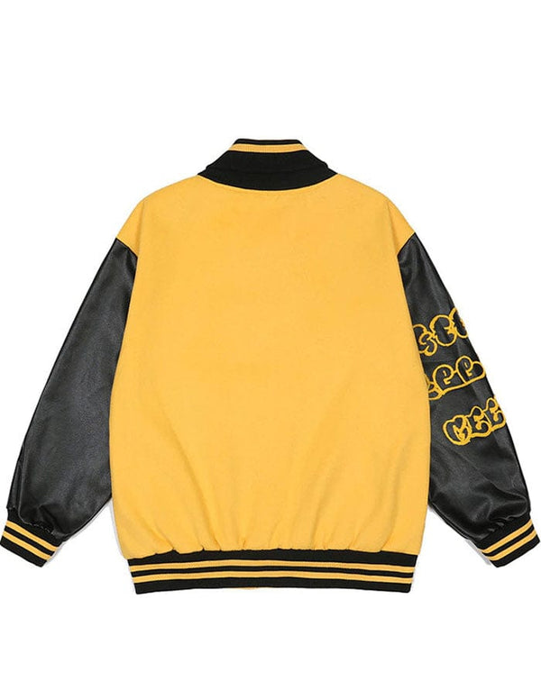 dos blouson college jaune