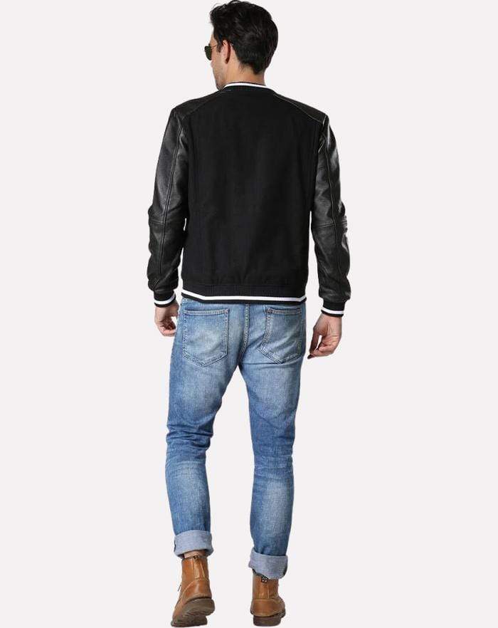 dos blouson look etudiant americain