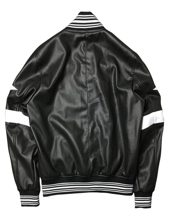 dos blouson teddy noir