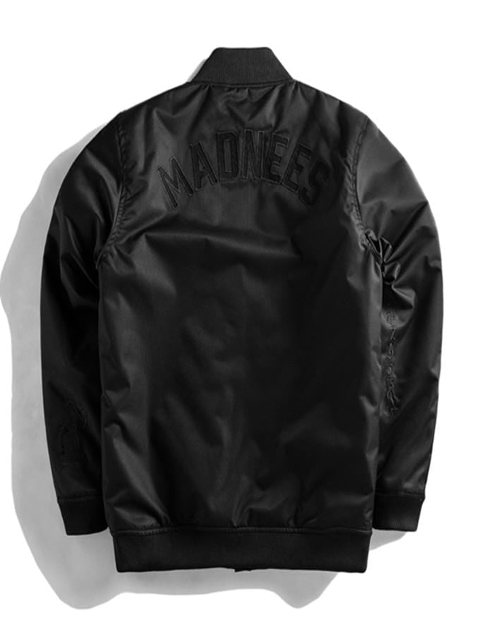 dos blouson teddy varsity noir