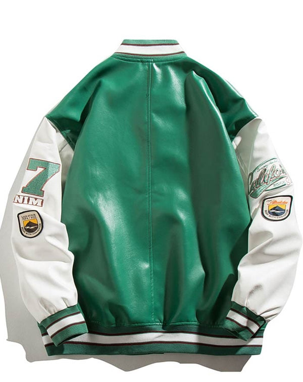 dos blouson vert sport États Unis