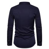 dos chemise bleu marine country