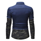 dos chemise look jean camouflage