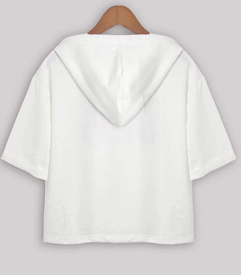 dos crop top americain blanc