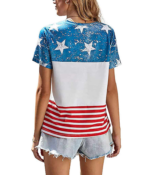dos haut drapeau USA femme