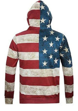 dos hoodie avec drapeau usa