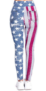 dos legging drapeau us