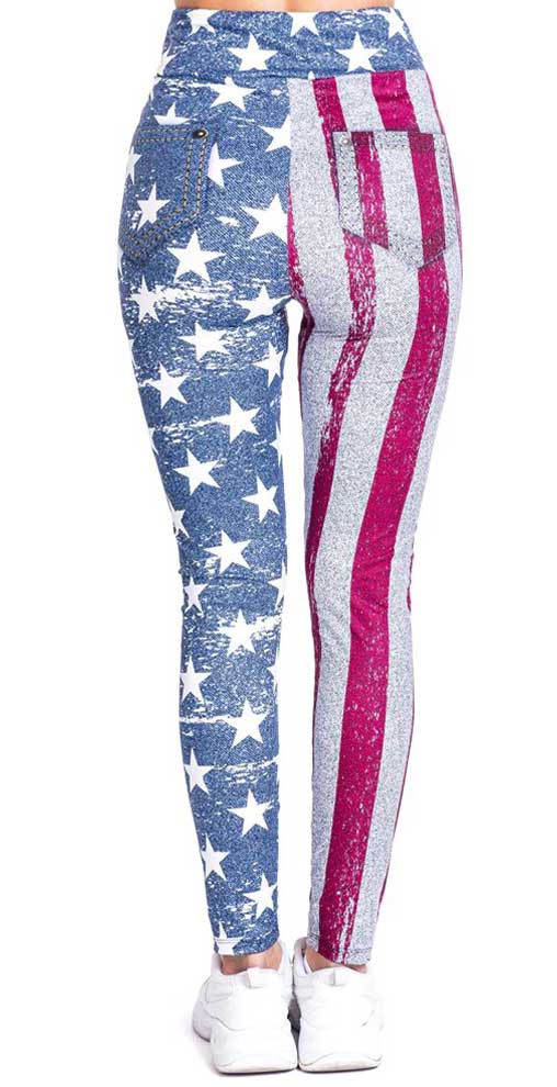 dos legging drapeau us