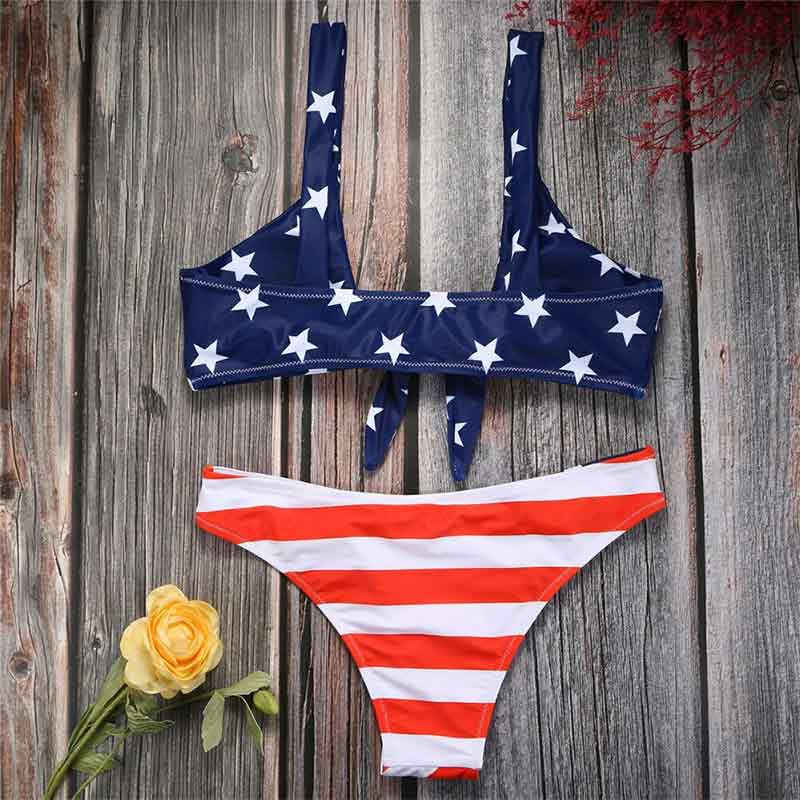 dos maillot bandeau style usa