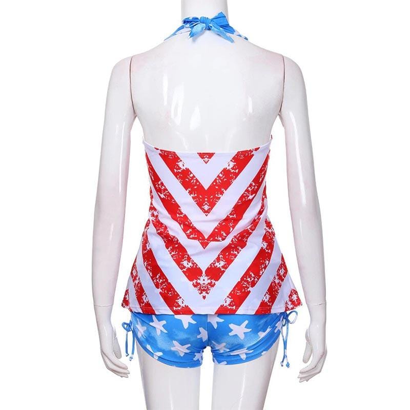 dos maillot fille imprime americain